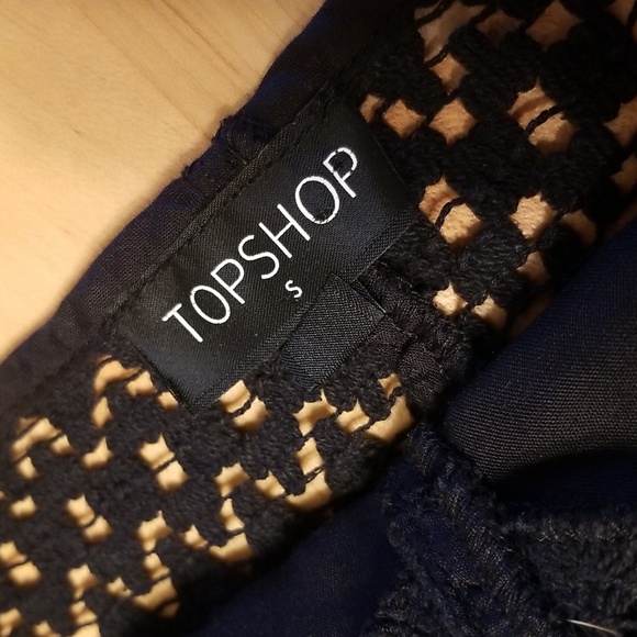 Topshop Sheer Black Top Knit V Neck Romper Sexy See Through Cheeky - Picture 10 of 12